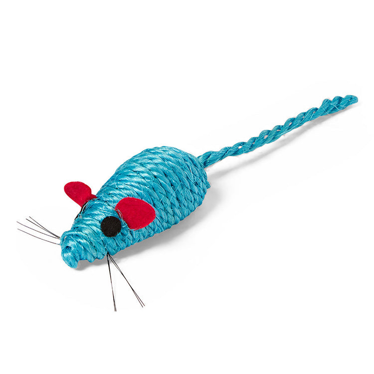 Sisal Mouse with Rattle for Cats – Textured Interactive Toy