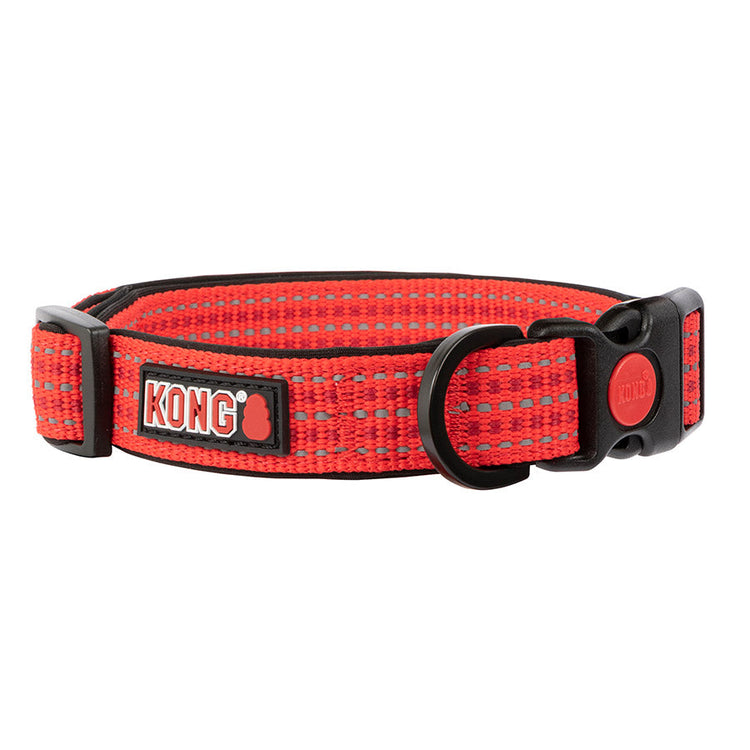 KONG Neoprene Dog Collar – Red Large Adjustable Comfort Collar