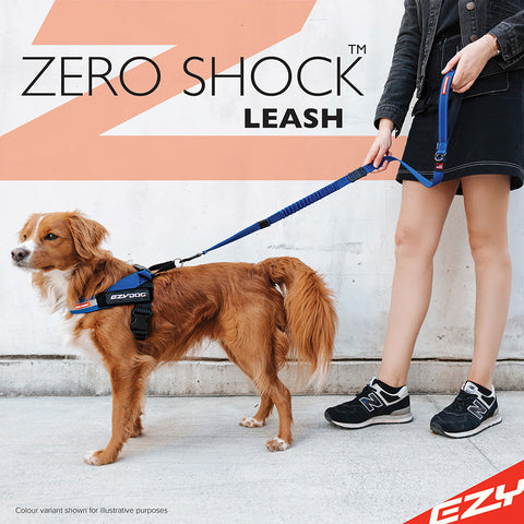 EzyDog ZeroShock Dog Lead – Black 120cm Shock-Absorbing Leash