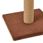 Pixi Brown Cat Scratch Post – Plush Teaser & Durable Jute Post
