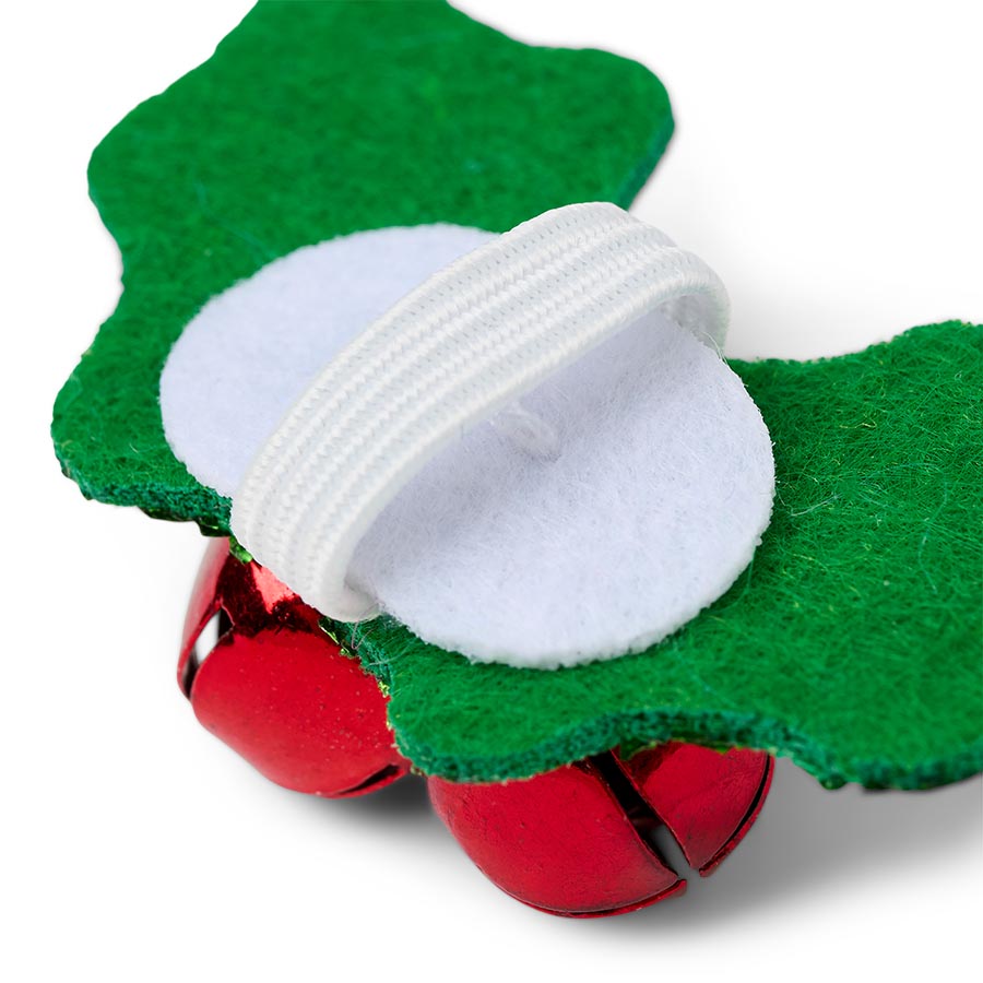 Sparkle Holly Cat Collar Slider – Festive Holiday Accessory