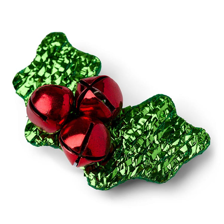 Sparkle Holly Cat Collar Slider – Festive Holiday Accessory