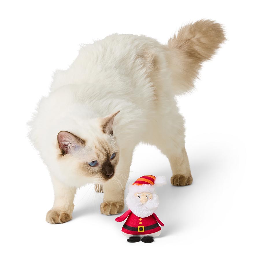 Christmas “Papa Noël” Catnip Cat Toy – Festive Plush for Cats